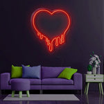 Melting Heart Neon Sign Board