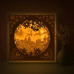 Merry Christmas X Mas Shadow Light Box