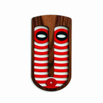 Modern African Hanging Wall Mask Orange