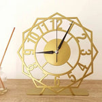 Modern Star Design Tabletop Metal Clock