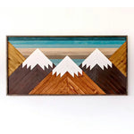 Mountain Wooden Wall Hanging Art (Brown)