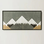 Mountain Wooden Wall Hanging Art (Grey)