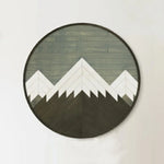 Mountains Modern Wooden Wall Hanging Art (Brown)