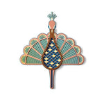 Peacock Wooden Hanging Wall Mask