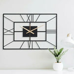 Rectangle Large Metal Wall Clock