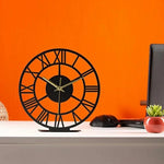 Roman Numerals Tabletop Metal Clock