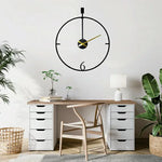 Round Line Metal Wall Clock 2