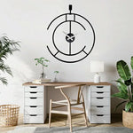 Round Line Metal Wall Clock 4