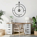 Round Line Metal Wall Clock 5