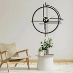 Round Modern Line Metal Wall Clock