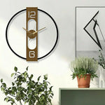 Rustic Wood & Metal Wall Clock