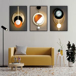 Semicircle Shapes Wall Frame Set of 3