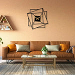 Square Geometric Metal Wall Clock