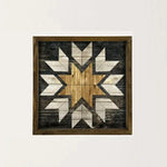 Star Geometric Wooden Wall Art (Brown)