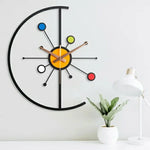 Starburst Large Wood & Metal Wall Clock