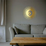 Sun Metal Wall Clock Design 2
