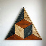 Triangle Cube Wooden Wall Art