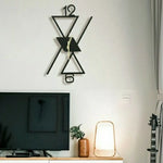 Triangle Large Metal Wall Clock