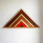 Triangle Wooden Wall Art (Red)