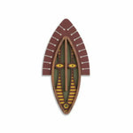 Tribal Wall Mask Sculpture Green