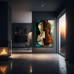 Violin Abstract Canvas Wall Art