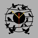 Birds Analog Metal Wall Clock