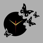 Flying Butterflies Analog Metal Wall Clock