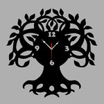 Tree Analog Metal Wall Clock