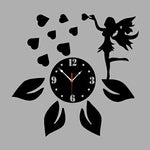 Angel with Heart Analog Metal Wall Clock