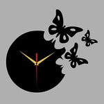 Butterflies Analog Metal Wall Clock