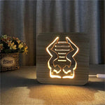 Yoga LED Wooden Table Lamp